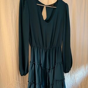 City Studio Teal Long Sleeve Dress